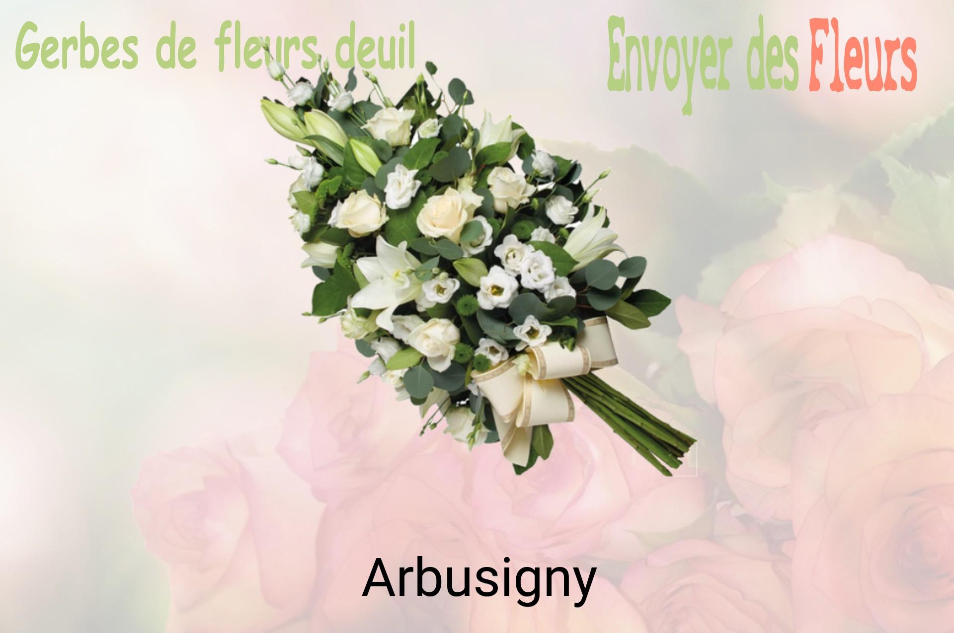 Gerbe de fleurs de deuil livrée à Arbusigny
